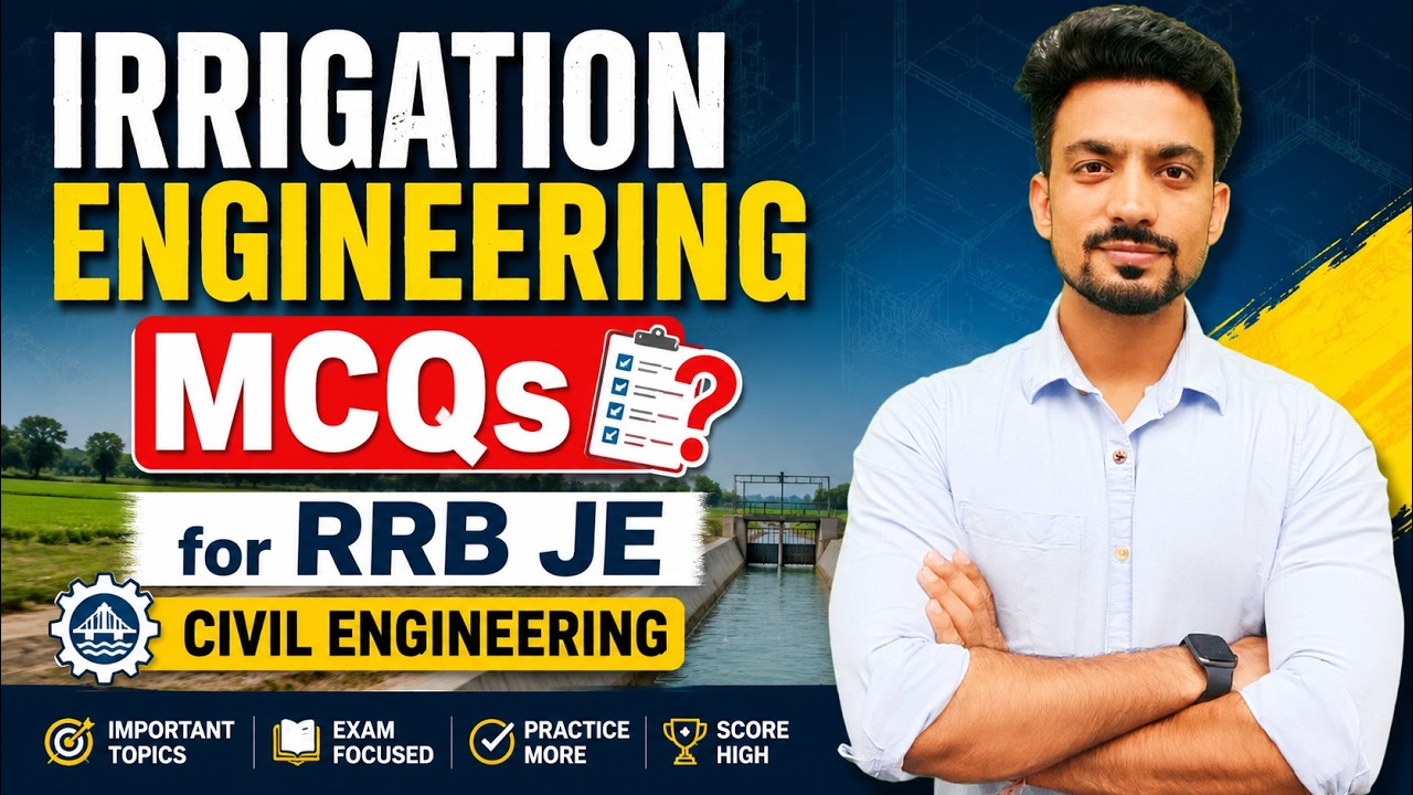 9:00 PM ⚡IRRIGATION ENGINEERING MCQs | Top Revision MCQs #sandeepjyani