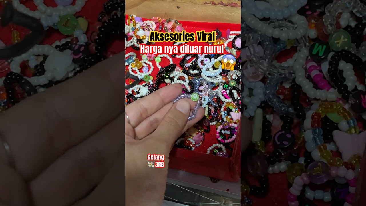 LAGI VIRAL!! MAHAL ATAU MURAH⁉️ #asmr #review #aksesoris #bracelet #manikmanik #beads #gelang #short
