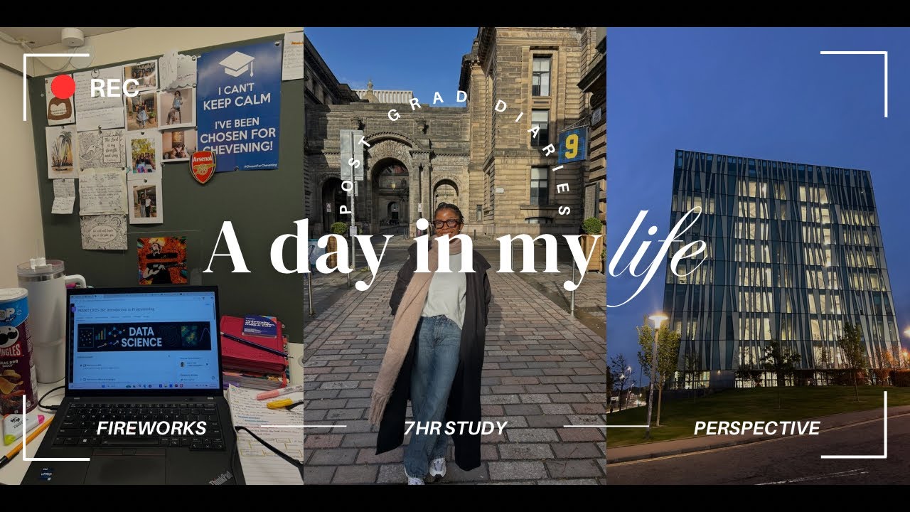Studying for 7hrs | Maintaining gratitude through challenges | Truth about doing your postgrad👩🏽‍🎓 