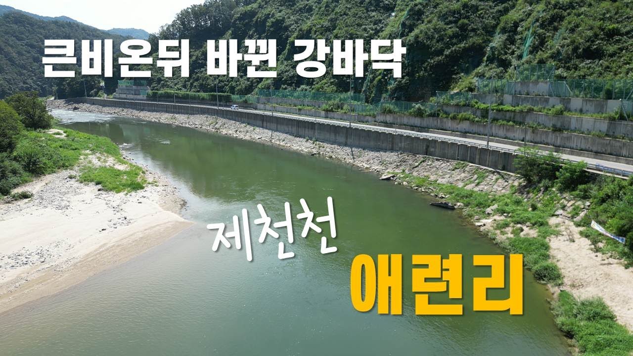 큰비 온 후 제천천 애련리, 바뀐 강바닥 #쏘가리 낚시