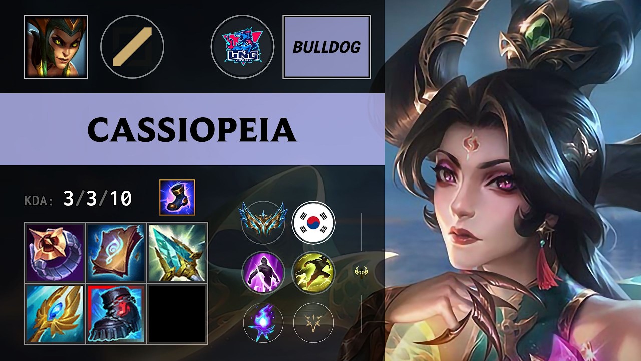 (LNG BuLLDoG) Cassiopeia Mid vs Twisted Fate - KR Challenger Patch 26.11