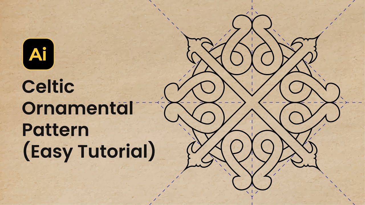 How to Draw a Celtic Ornamental Pattern Easy Illustrator Tutorial