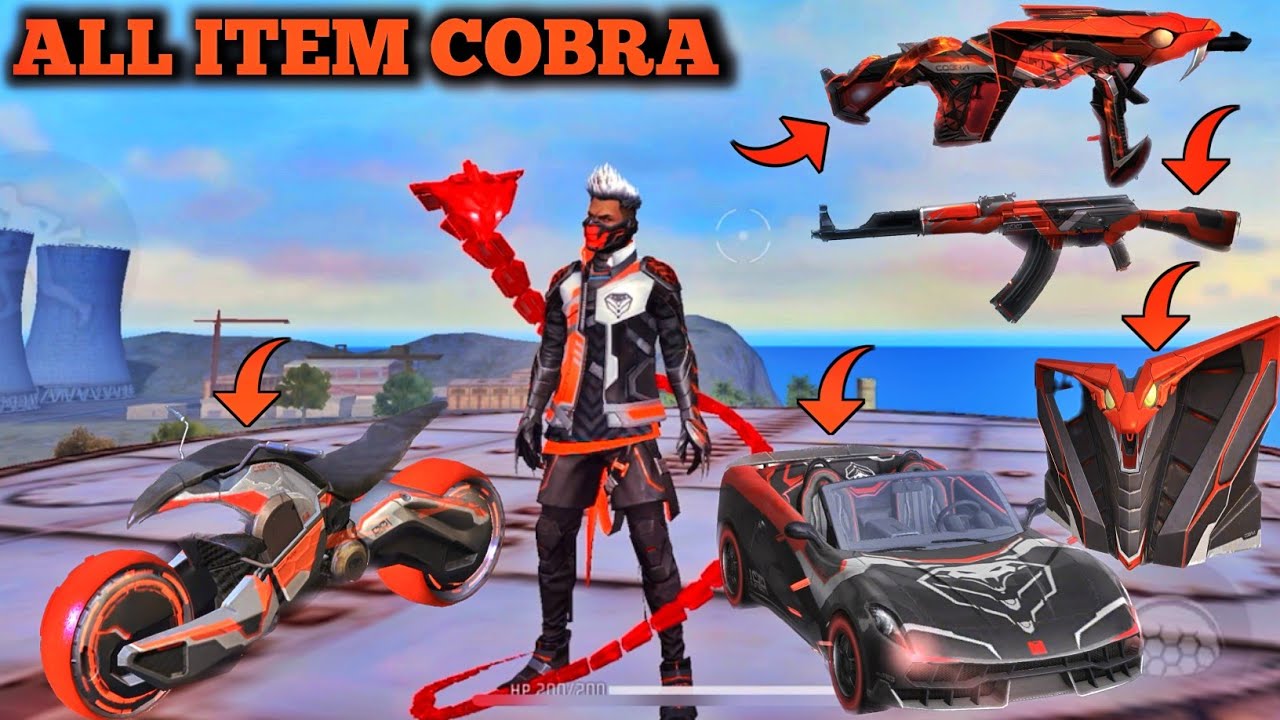 CHALLENGE : I CAN ONLY USE COBRA  EVENT ITEMS🧡Cobra Bundle,Cobra Mp40,Cobra Bike,Cobra GlooWall etc.