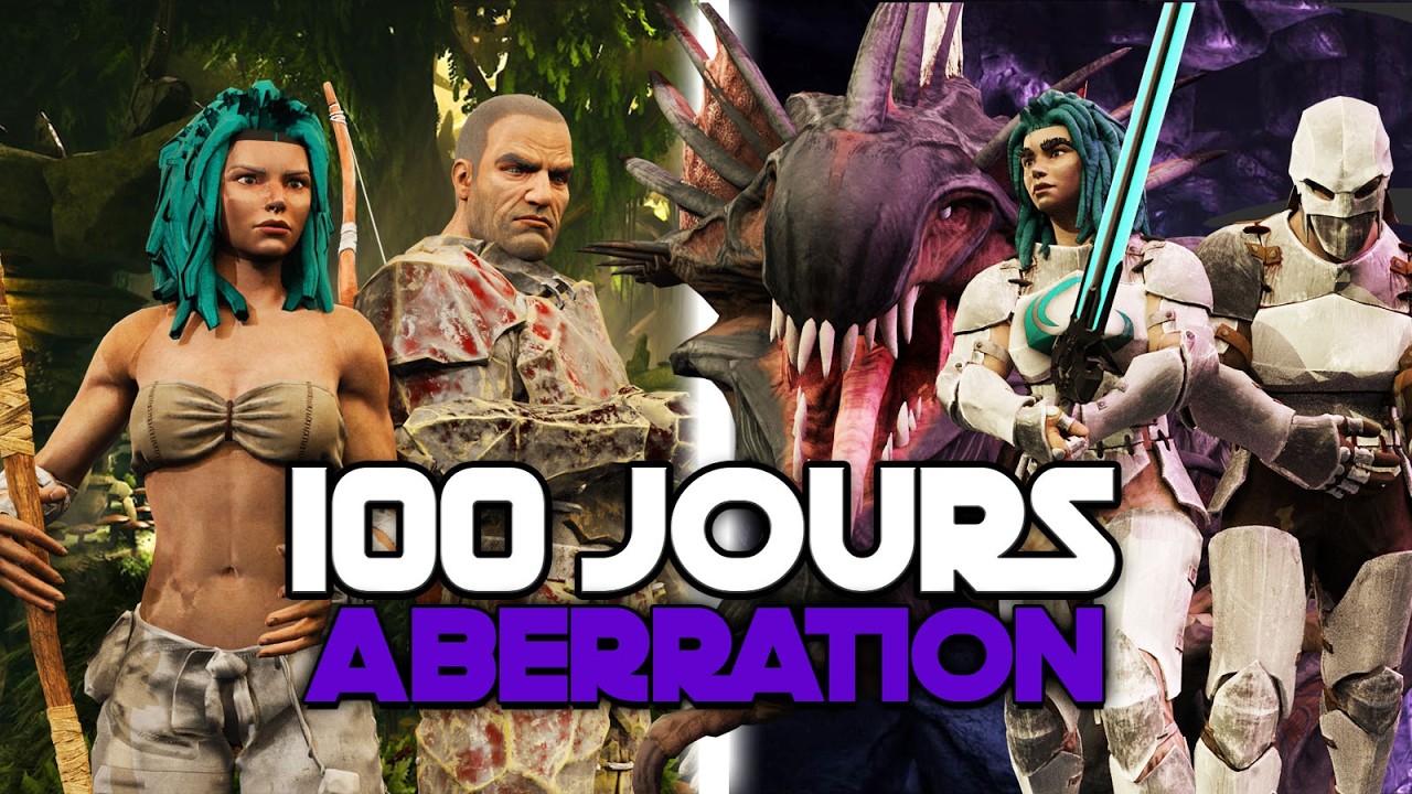 Survivre 100 jours sur Aberration en PVP ARK ☠️