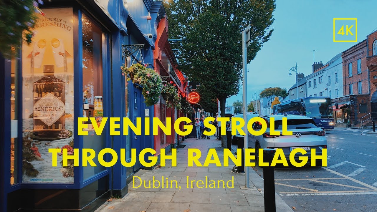 A Saturday Evening Stroll Through Ranelagh - 4K HDR 60fps - Dublin, Ireland - Walking Tour