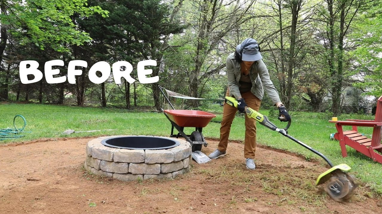 How to Make a Fire Pit Seating Area: Backyard Makeover - Thrift Diving