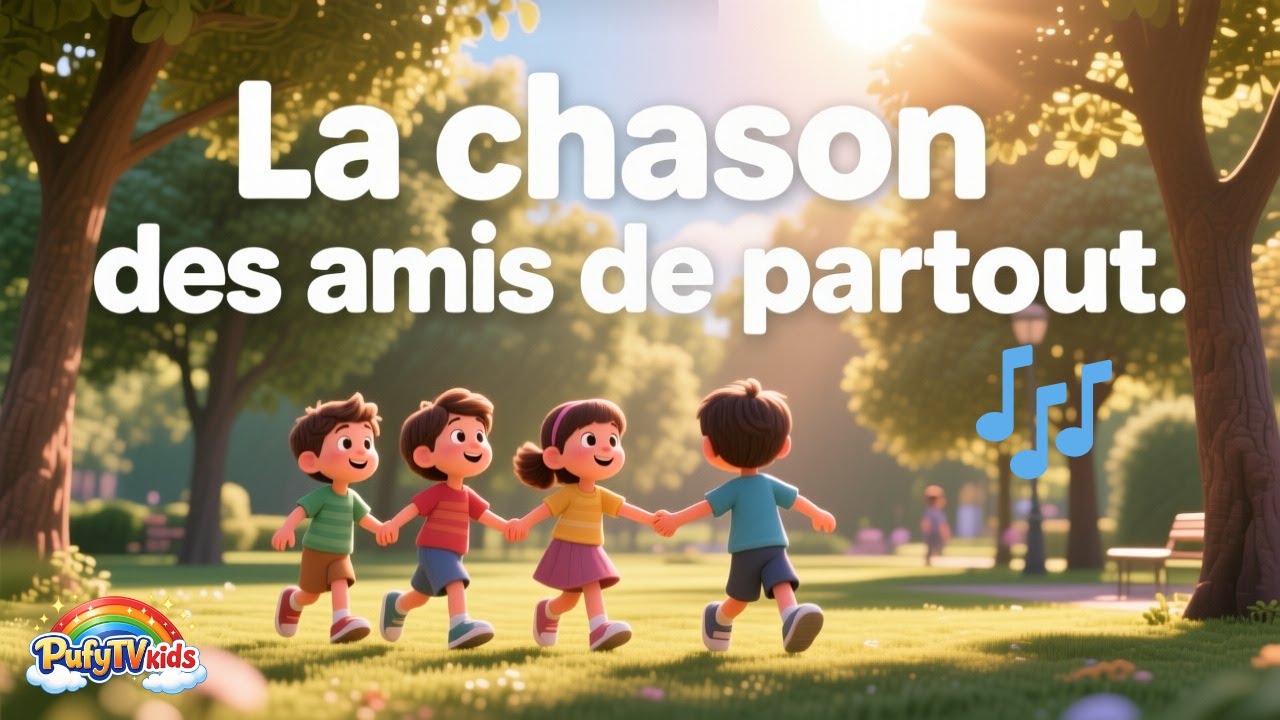 🎶 La Chanson des Amis de Partout 🎶 | Chanter, Danser & Apprendre avec PufyTVkids #anime  #cartoon