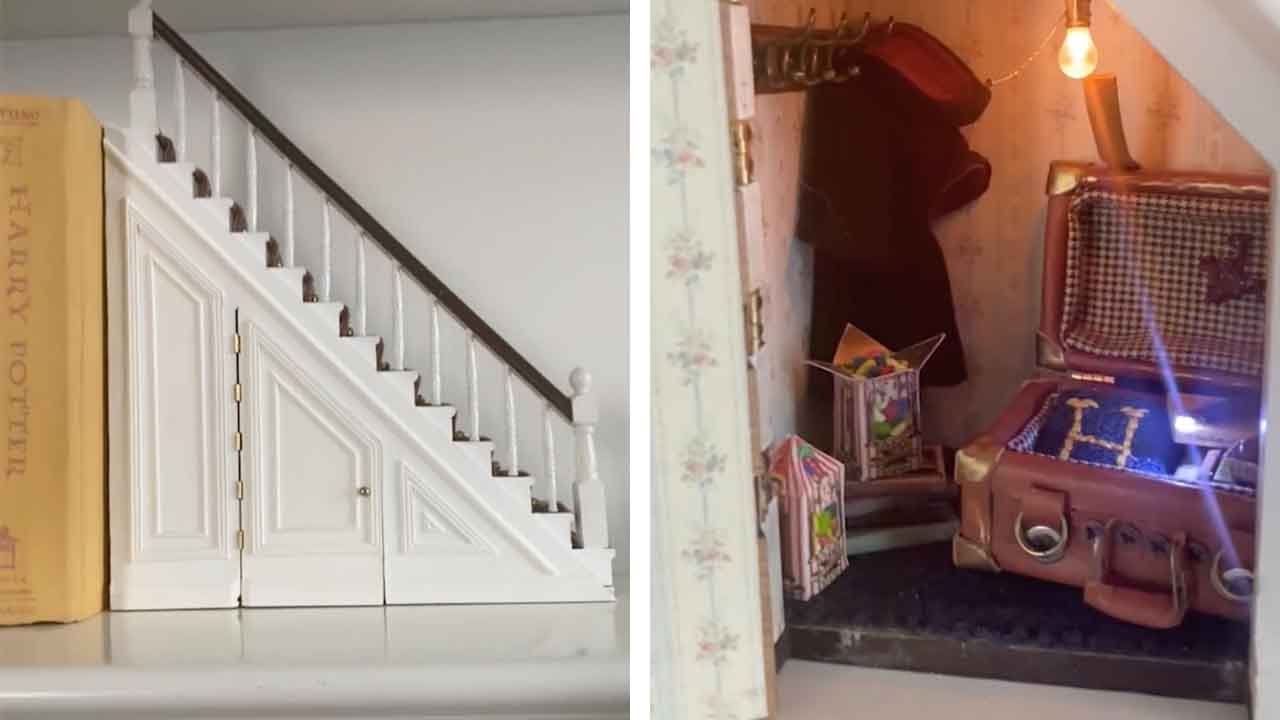 Woman Handcrafts Harry Potter Inspired Book Ends