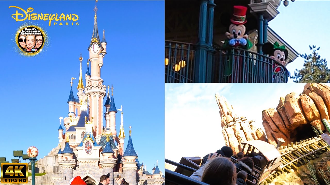 Disneyland Paris Theme Park Rides and Review 4k Family Fun Christmas European Road Trip Nov 2024