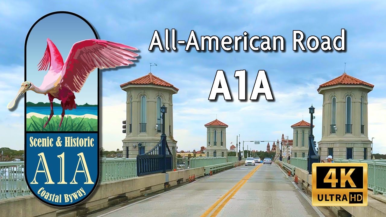 Most Scenic Drives In America: A1A Scenic and Historic Coastal Byway, Florida | 4k, Ambient Sound