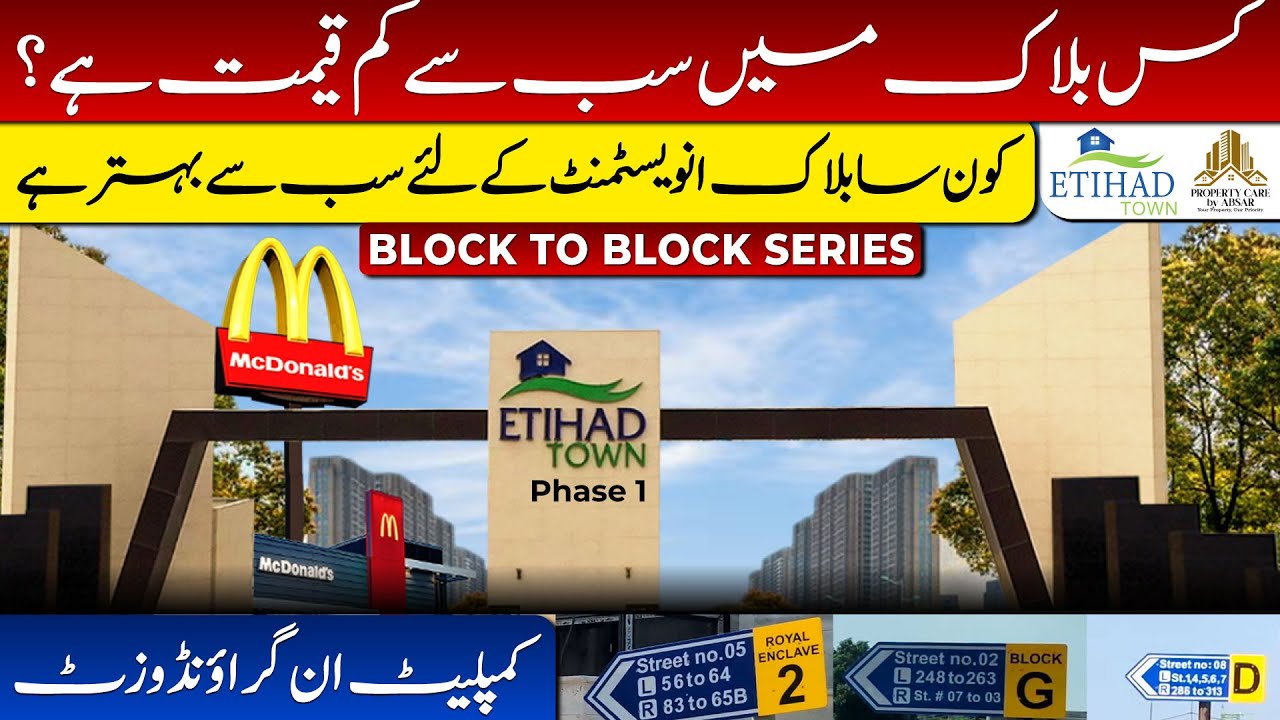 Etihad Town Phase 1 Full Tour & Price Update 2025 | Blocks A-H & Royal Enclave 1-2