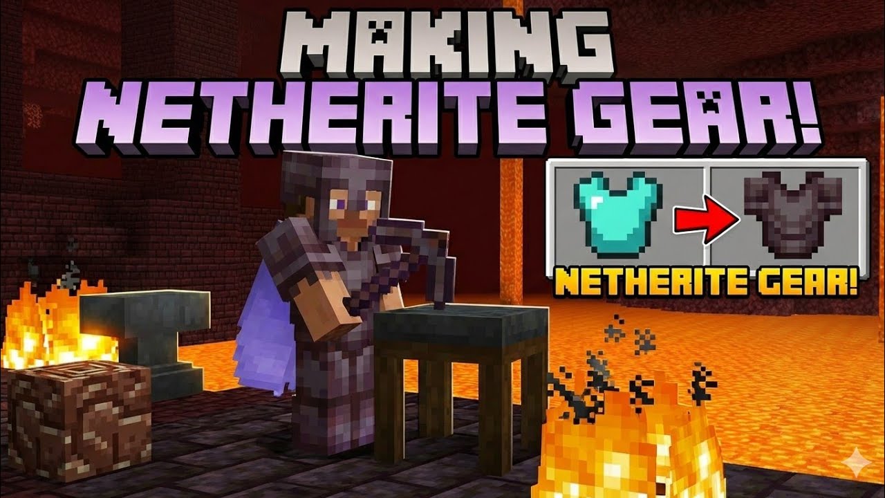 MAKING NETHERITE ARMOR WITH YOUSUF AND ENCHANTING THE ARMOR