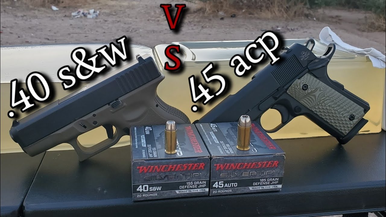 .40 S&W против .45 ACP в баллистическом геле