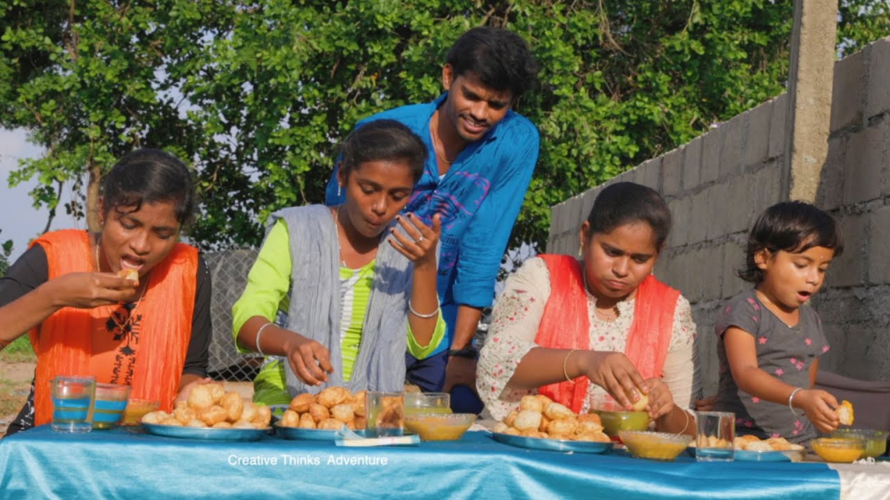 Villagers Pani Puri Eating challenge 🥰😁🤗