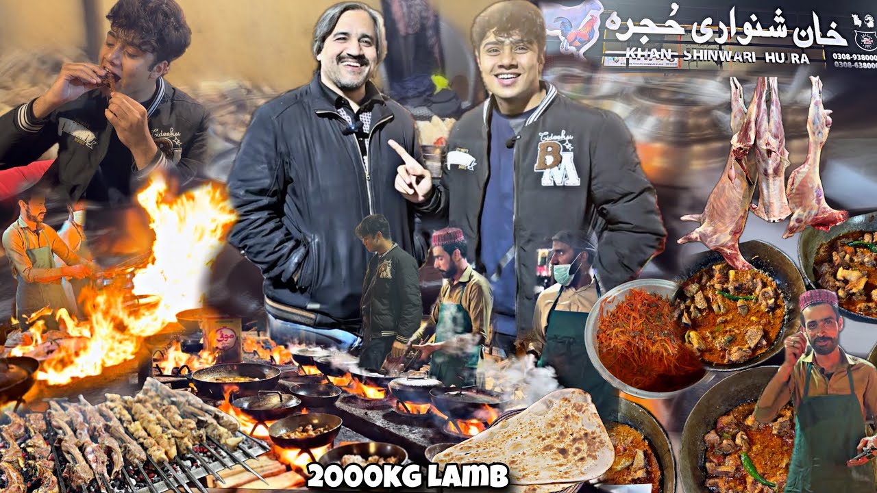 PAKISTAN KA BEST SHINWARI HUJRA - 3000kg LAMB PER DAY - MOST FAMOUS SHINWARI KARRAHI