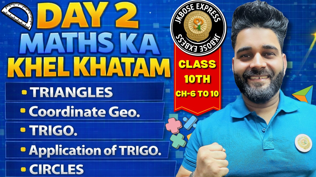 Class 10th Complete MATHS in 3 Days 🔥 | Day 2 | JKBOSE & CBSE Board Exam 2026 | By ASHISH SIR