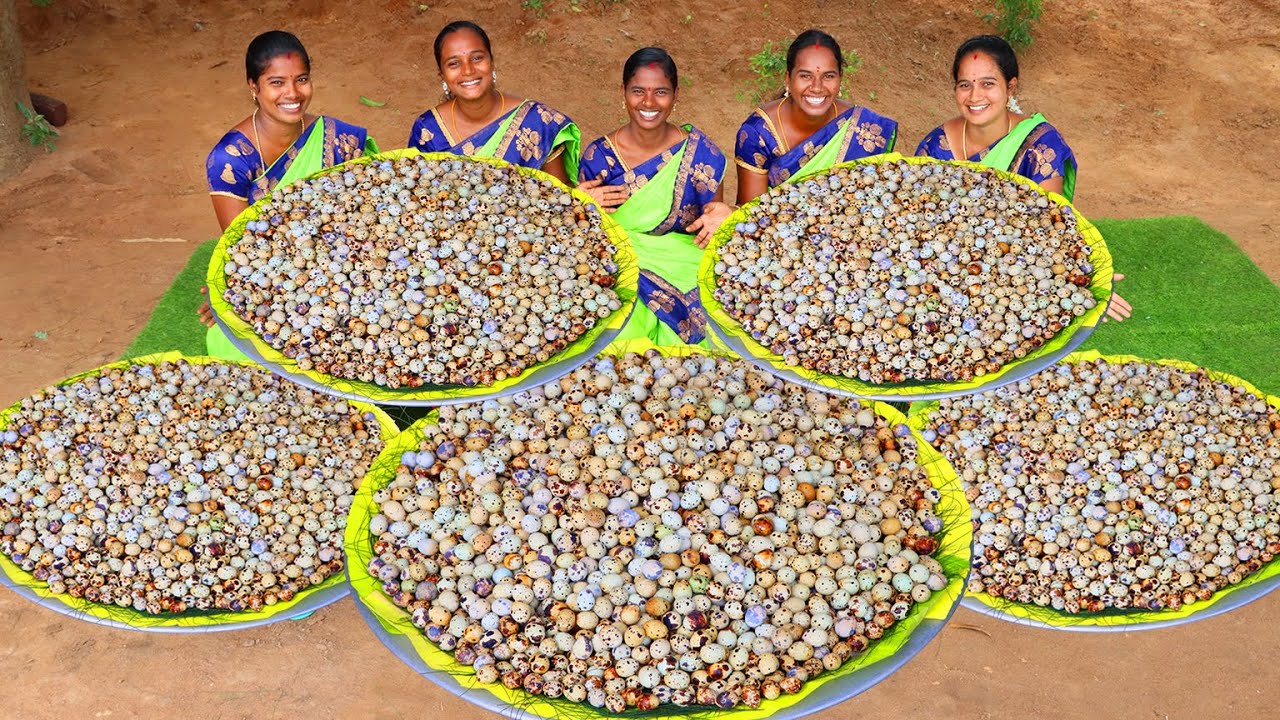 6000 QUAIL EGG NANJIL NATTU CURRY | You tube First 6k Quail Egg  Traditional Nanjil Recipe Cooking