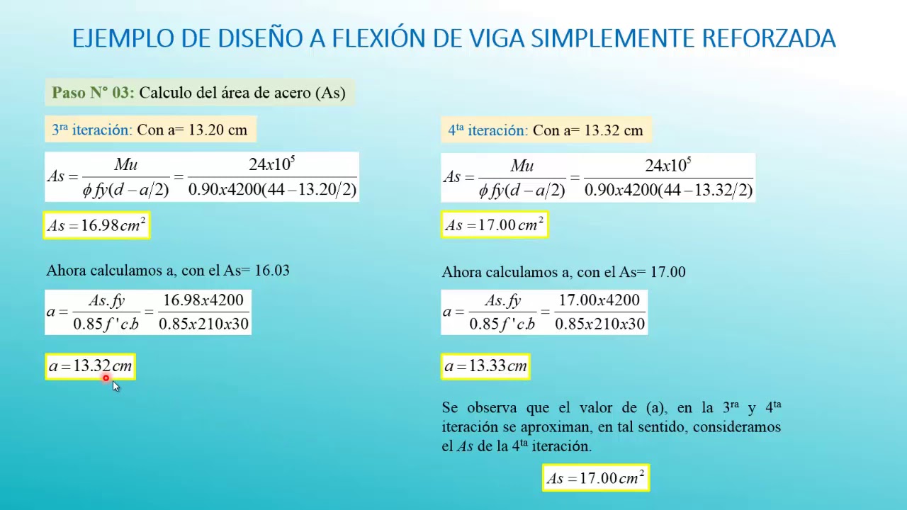 Diseño de Viga Simplemente Reforzada | Ejemplo
