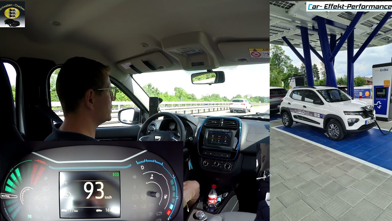 Dacia Spring Electric Reichweiten Testvideo 230KM ?, Ladegeschwindigkeit, Autobahn, Fahrbericht