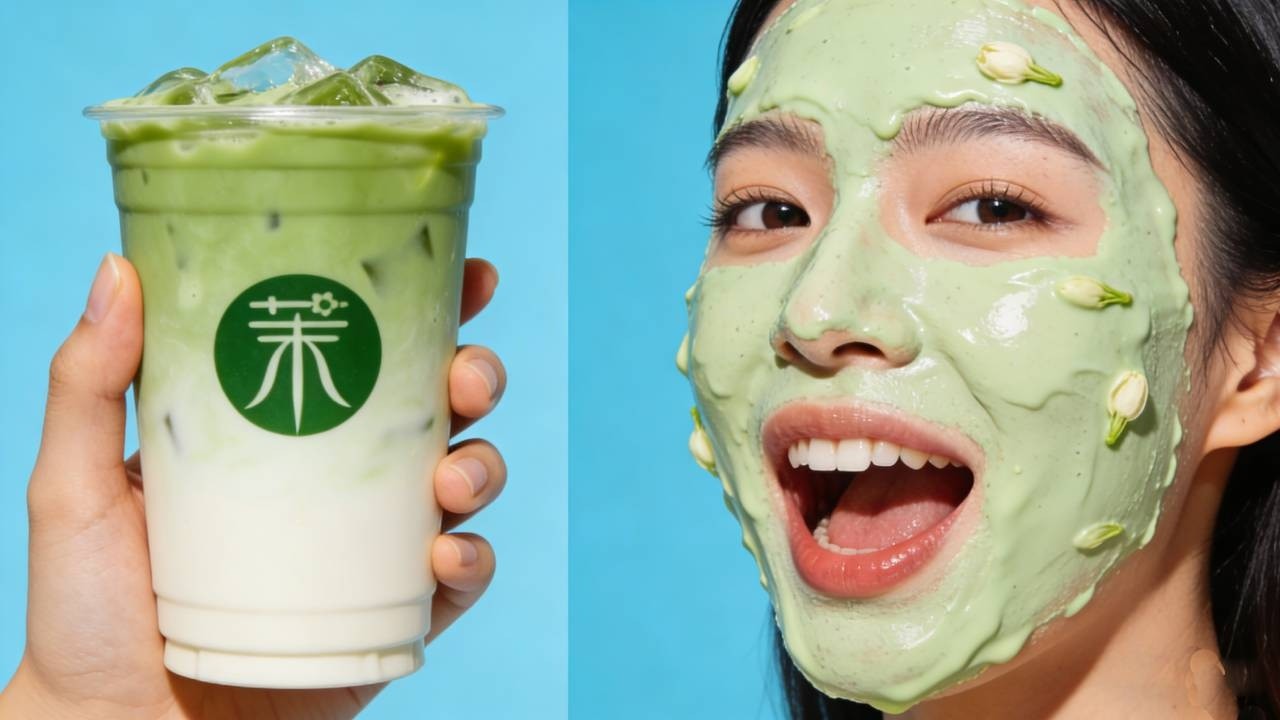 Jasmine Milk Green Mask, a quirky and unusual mask #EverythingCanBeMakeAMask