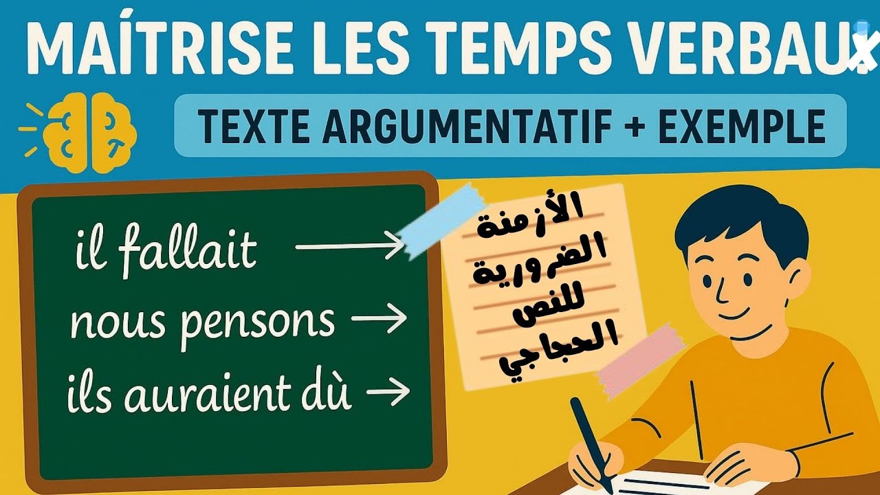 Écrire un bon texte argumentatif : maîtriser les temps verbaux | كتابة نص حجاجي جيد : إتقان الأزمنة