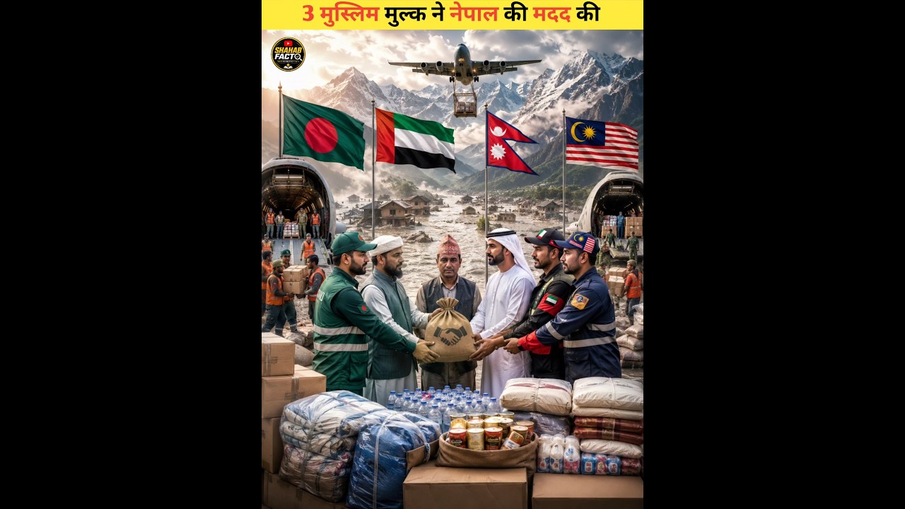 3 Muslim's Country Help Nepal After Flood 😱 #short #viral