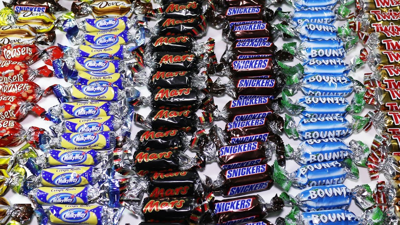 Mini Chocolate Bars Twix Bounty Snickers Mars Milky Way
