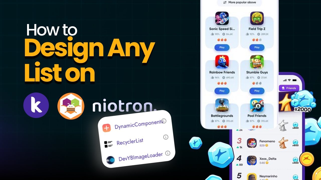 Create Beautiful Lists in Any App Builder (Kodular/Niotron/MIT AI2) | AiaStore