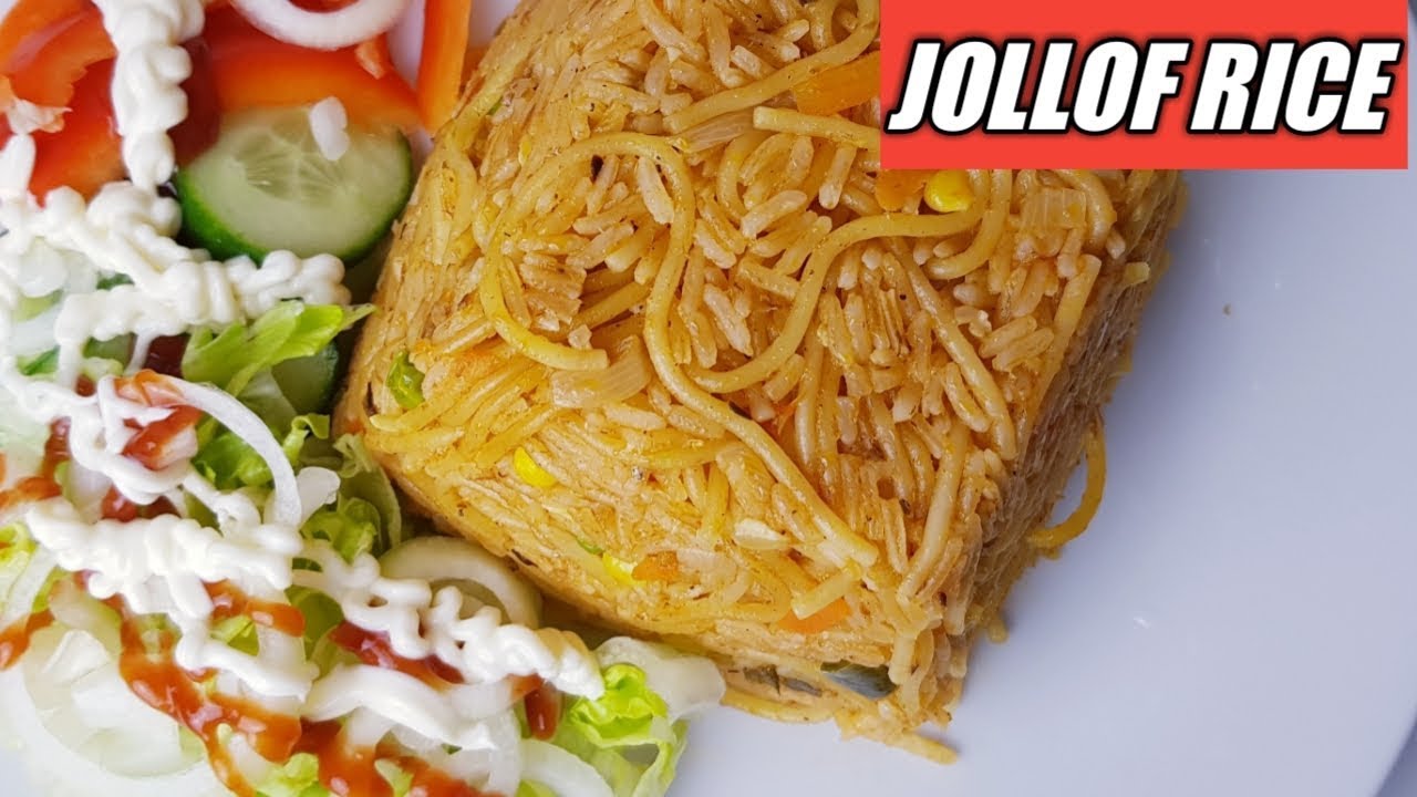 AUTHENTIC JOLLOF RICE MIXED WITH SPAGHETTI/PASTA