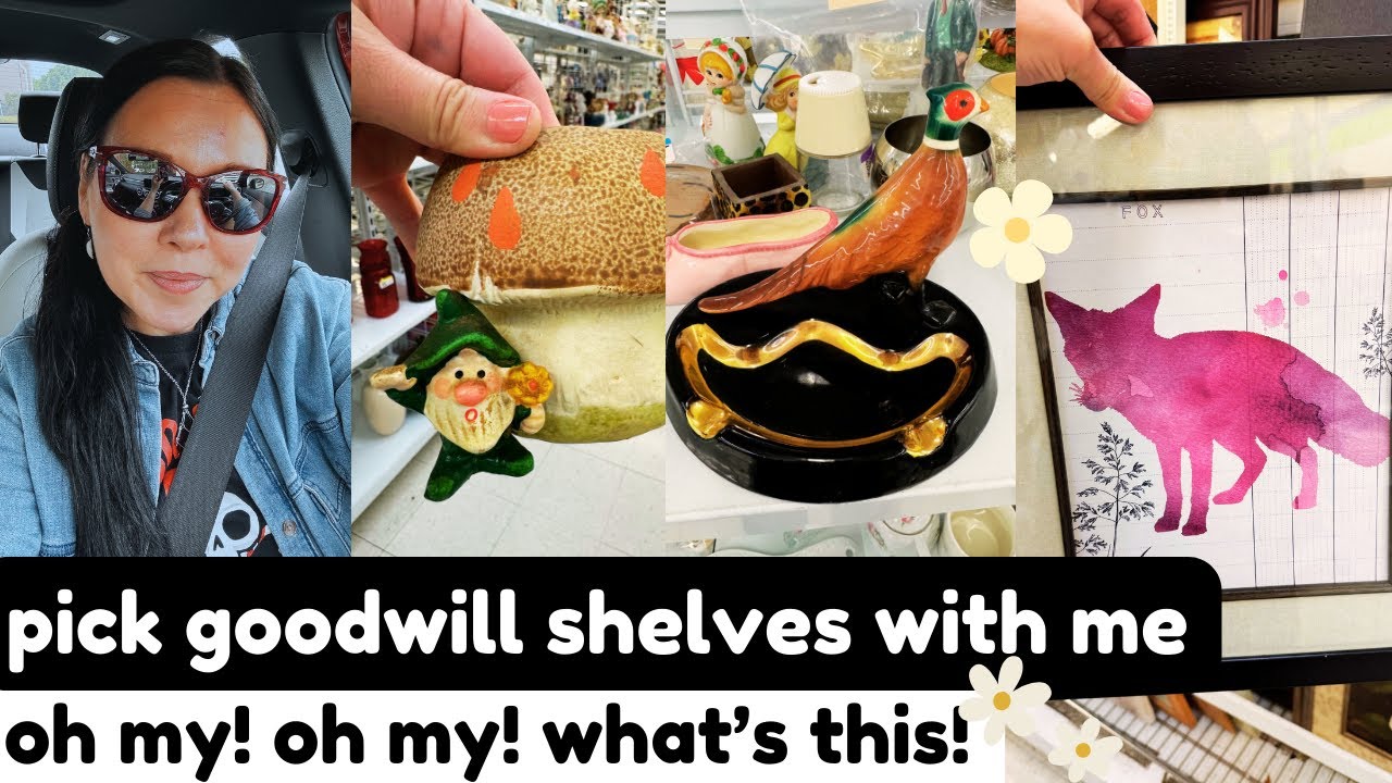 five dollars! done! thrifting goodwill for home decor🔥