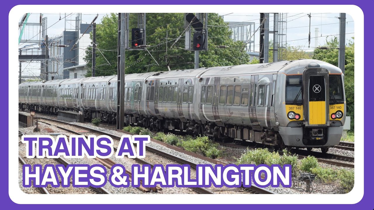 Trains at Hayes and Harlington railway station (10/07/2023)
