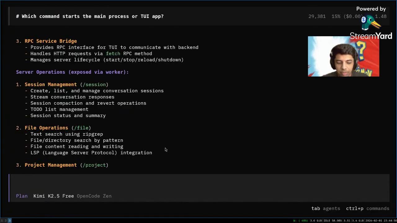 Code with me | Going through Opencode codebase