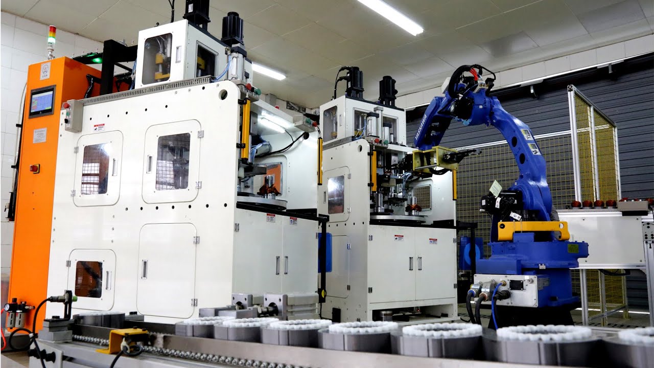 Saving LABOR COSTS! Automatic Motor Assembly Line with Robot
