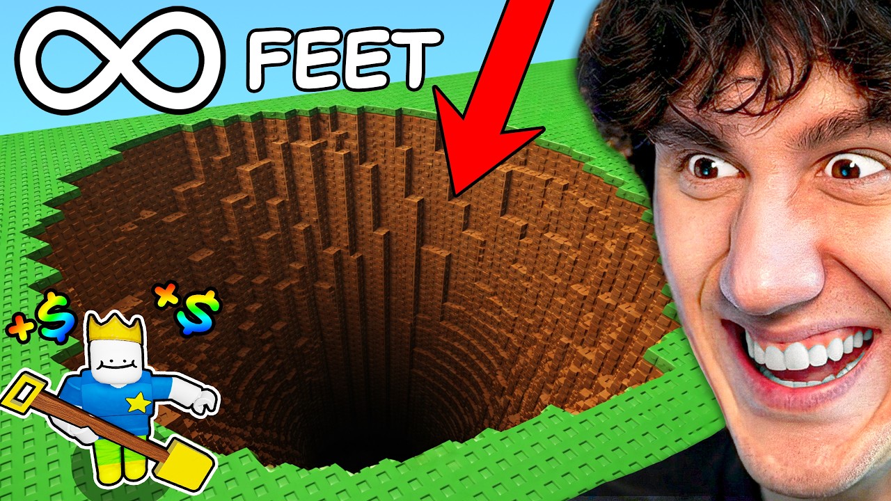 Digging 1,000,000 BLOCKS for the DEEPEST Hole in Roblox!