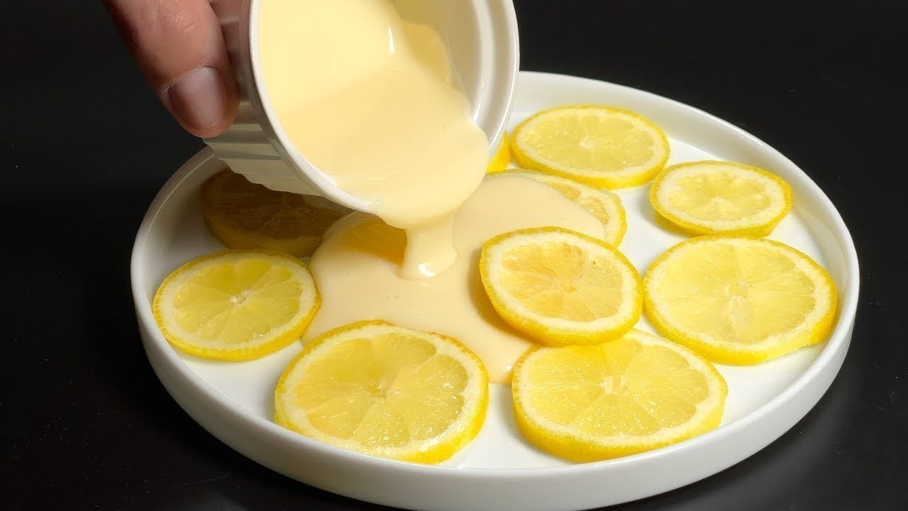 Zitronendessert in nur 10 Minuten! Jeder kann es machen! Minimale Zutaten! Schmilzt auf der Zunge!