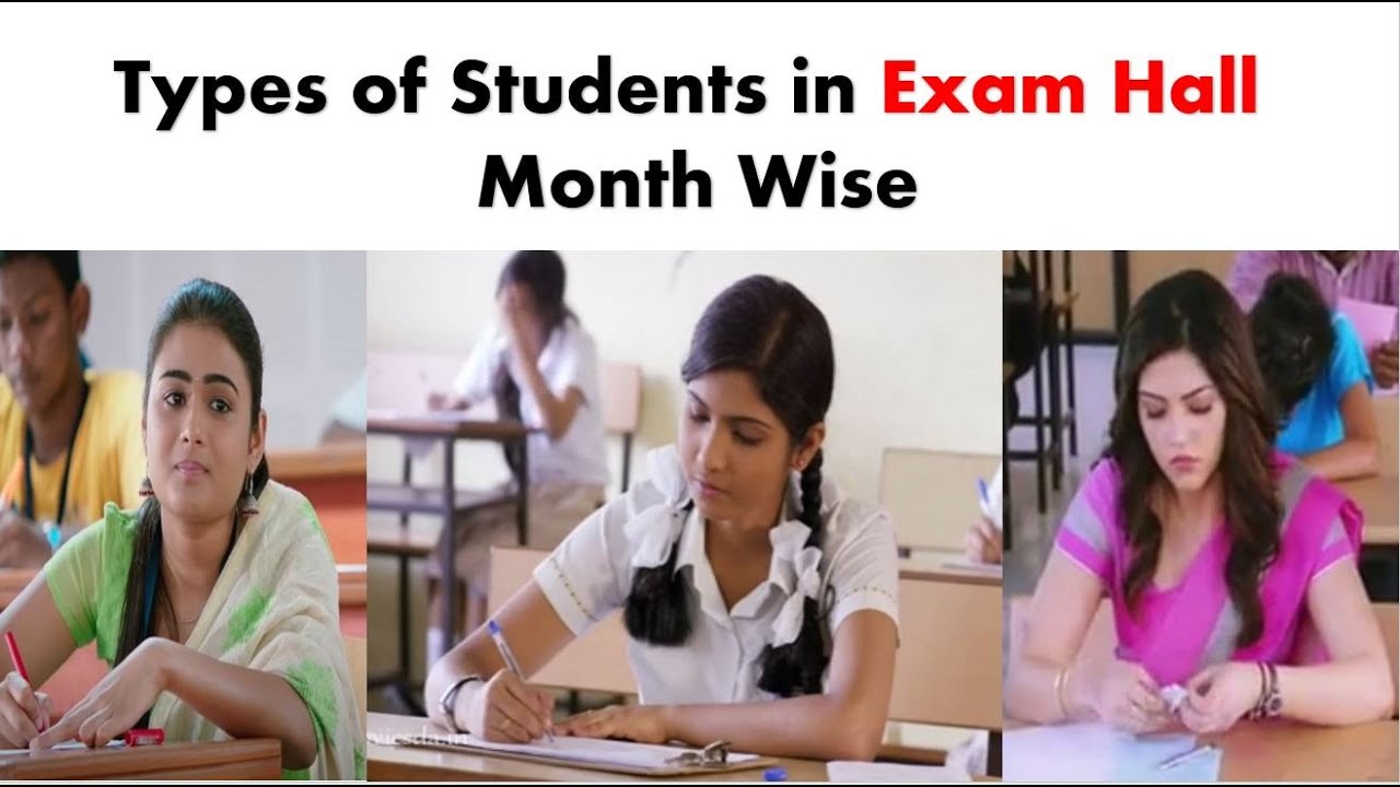 Types of Students in Exam Hall Month Wise