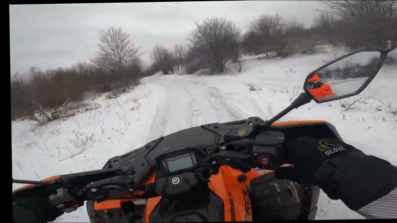 1500 km și deja primele probleme 😅. CF Moto 600 💪, zăpadă ❄️, noroi 💩, trece peste toate!  2025 😎