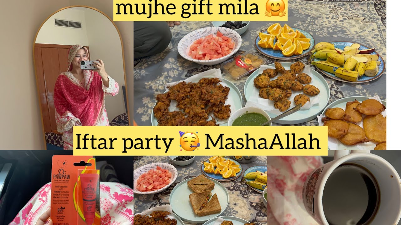 ￼ Mujhe gift mila🤗Iftar party 😇ramadan KaMahina Hai Ibaadat ka Mahina🤲🏻