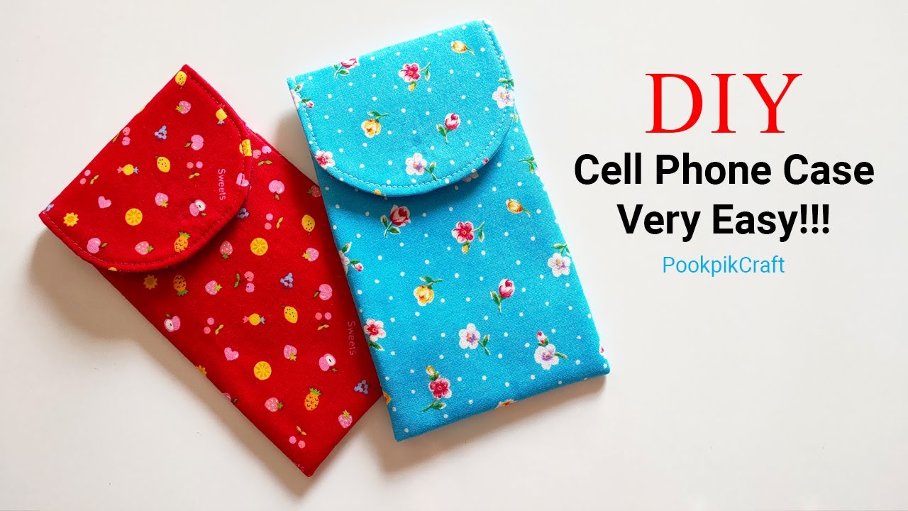 DIY Very Easy!!! Cell Phone Purse | How to sew step by step tutorial | กระเป๋าใส่มือถือแบบง่ายๆ
