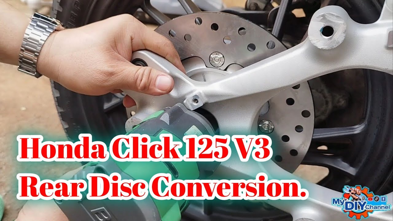 Honda click 125 v3 rear dics brake conversion! 