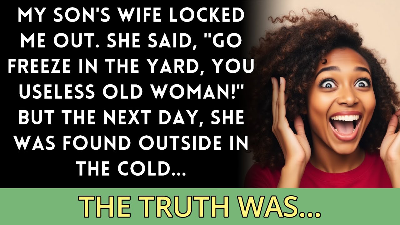 On a snowy New Year's Eve, my daughter-in-law abandoned me, and the next day, she was found outside…