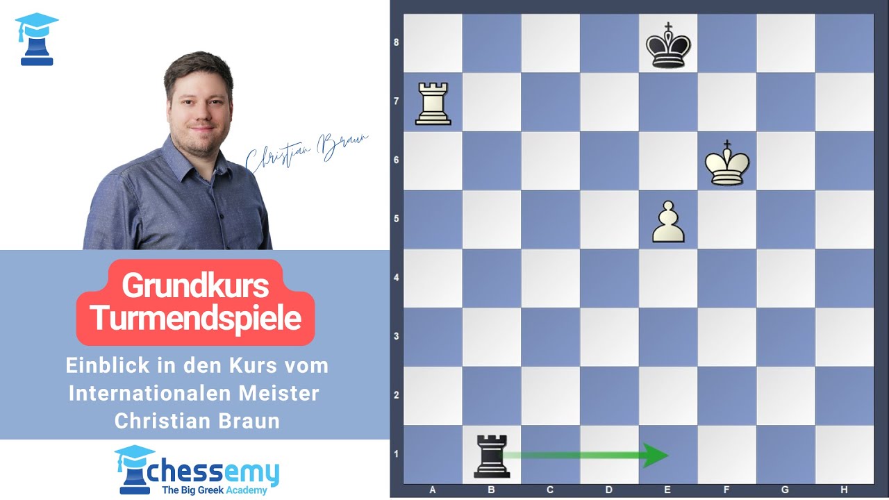 Grundkurs Turmendspiele | Turm vs. Bauer auf 5. Reihe