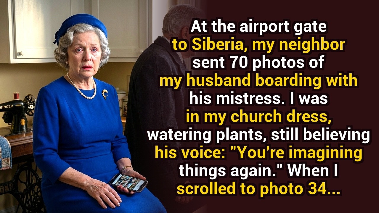 At the airport gate to Siberia, my neighbor sent 70 photos of my husband boarding with his mistress