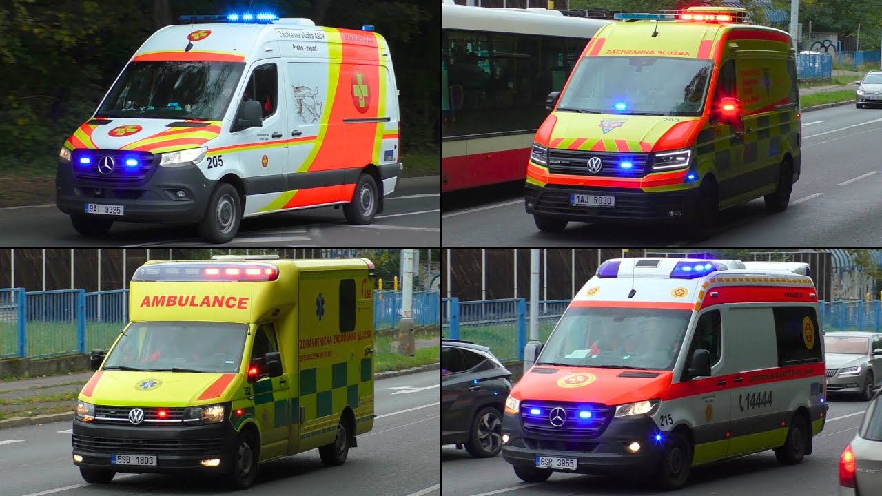 Sanitky do Fakultní nemocnice Motol v Praze - Emergency Service Responding Motol Hospital in Prague!