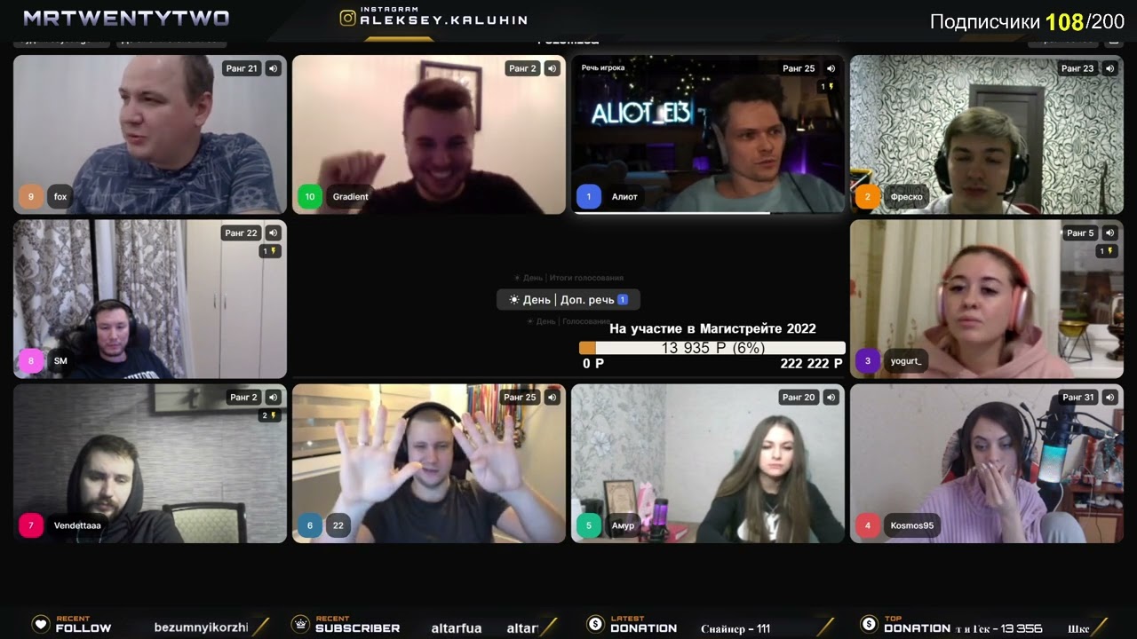 Стол гроссмейстеров. Мафия с 22, Космос, SM, Амур, Алиот. Часть 3