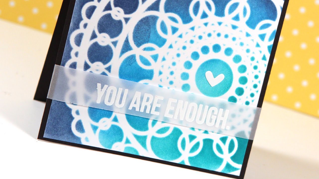 Ink Blending Over Intricate Stencil -- Make a Card Monday #247