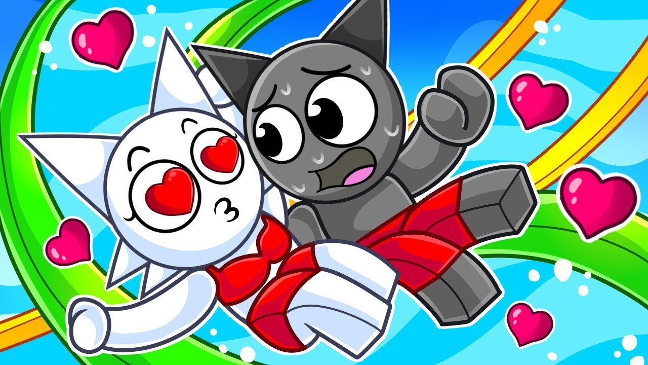 Gray y Wenda van a un PARQUE ACUÁTICO en Roblox.