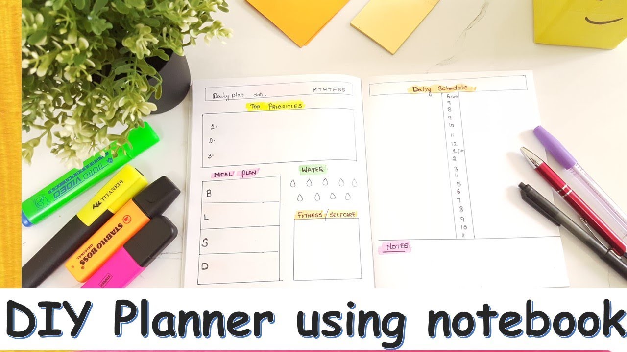 How to make a planner using notebook | Useful diy ideas | Diy planner