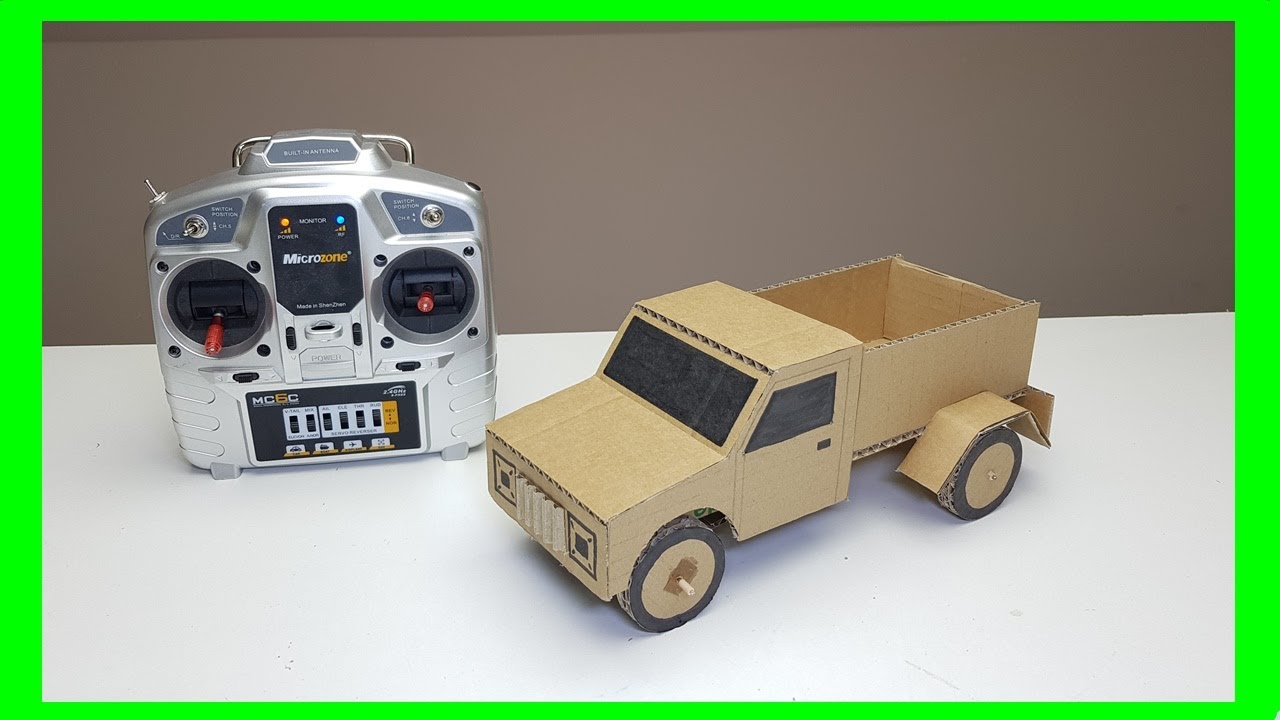 How to make a RC car at home from cardboard – Remote Control Car - Amazing DIY toy