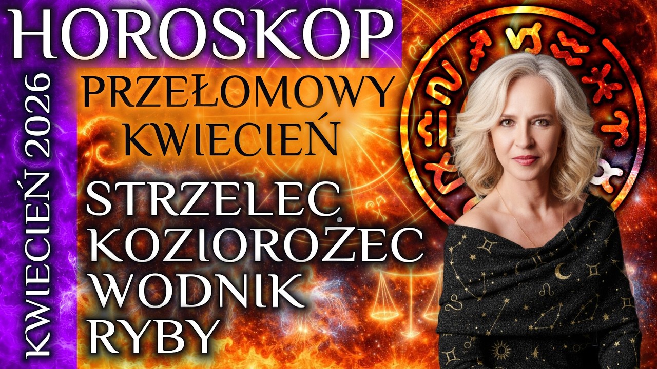 Kwiecień 2026-  horoskop dla Strzelec, Koziorożec, Wodnik, Ryby.